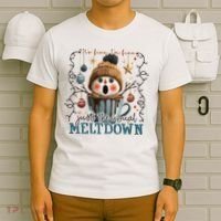 It's Fine I'm Fine Just The Usuall Meltdon Christmas T-Shirt thumb 6