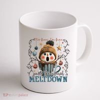 It's Fine I'm Fine Just The Usuall Meltdon Christmas Coffee Mug thumb 1
