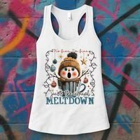 It's Fine I'm Fine Just The Usuall Meltdon Christmas Women's Tank Top thumb 3