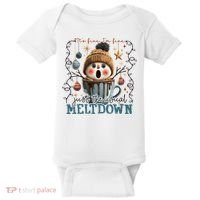 It's Fine I'm Fine Just The Usuall Meltdon Christmas Baby Bodysuit thumb 0