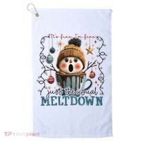 It's Fine I'm Fine Just The Usuall Meltdon Christmas Golf Towel thumb 0