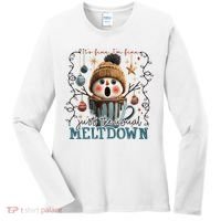 It's Fine I'm Fine Just The Usuall Meltdon Christmas Women's Long Sleeve Shirt thumb 0