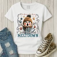 It's Fine I'm Fine Just The Usuall Meltdon Christmas Women's T-Shirt thumb 3