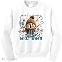 It's Fine I'm Fine Just The Usuall Meltdon Christmas Kids Sweatshirt thumb 0