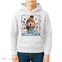 It's Fine I'm Fine Just The Usuall Meltdon Christmas Kids Hoodie thumb 4