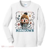It's Fine I'm Fine Just The Usuall Meltdon Christmas Kids Long Sleeve Shirt thumb 0