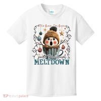 It's Fine I'm Fine Just The Usuall Meltdon Christmas Kids T-Shirt thumb 0