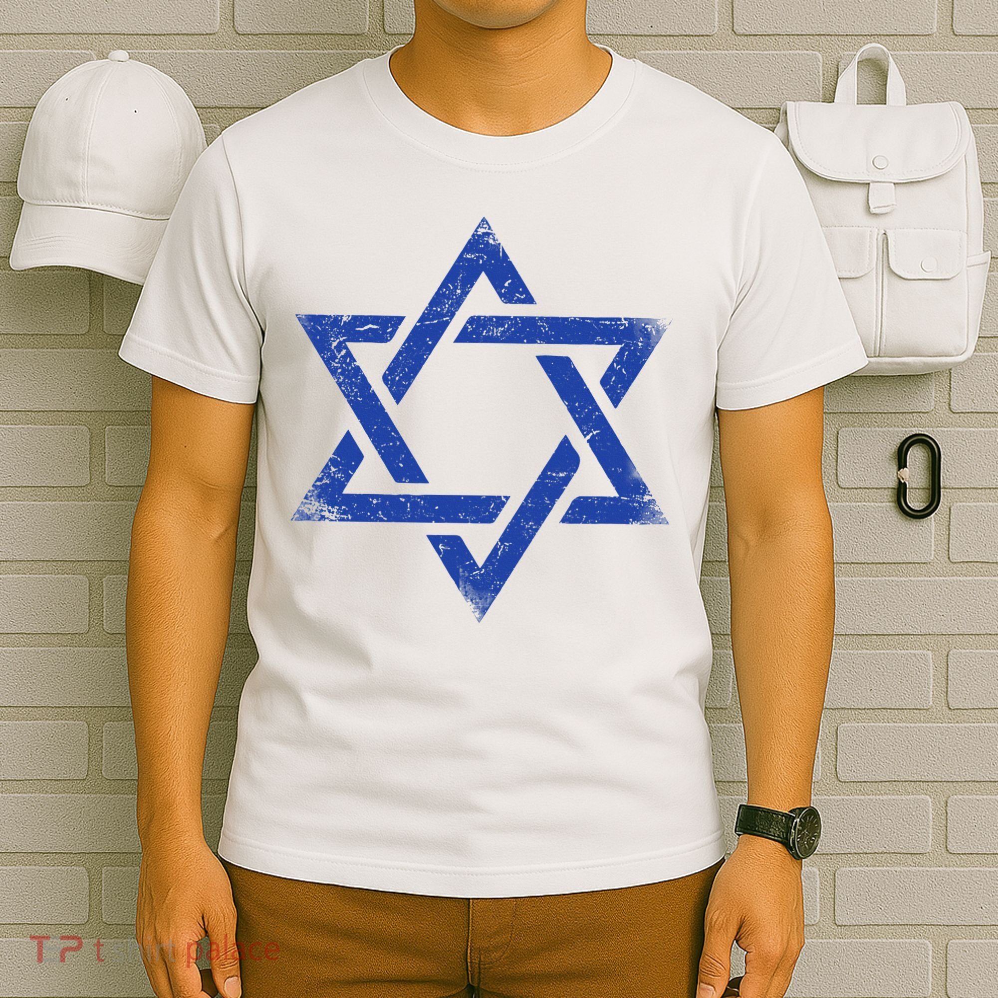 Israeli Flag Israel Jewish Symbol Star of David Pride Israel  T-Shirt