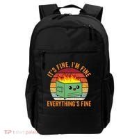 Its Fine Im Fine Everythings Fine Dumpster Fire Backpack thumb 0