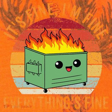 Its Fine Im Fine Everythings Fine Dumpster Fire Kati Licensed 12" Camo Cuffed Beanie