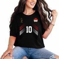 Iraq Flag Iraqi Soccer Jersey Pride Fan Gear Comfort Colors T-Shirt thumb 0