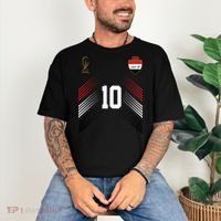 Iraq Flag Iraqi Soccer Jersey Pride Fan Gear Comfort Colors T-Shirt thumb 3