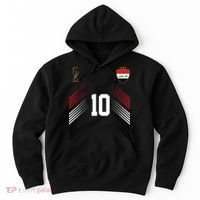 Iraq Flag Iraqi Soccer Jersey Pride Fan Gear Hoodie thumb 0
