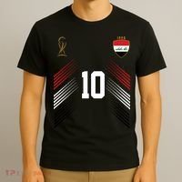 Iraq Flag Iraqi Soccer Jersey Pride Fan Gear T-Shirt thumb 3