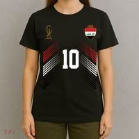 Iraq Flag Iraqi Soccer Jersey Pride Fan Gear T-Shirt thumb 4