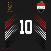 Iraq Flag Iraqi Soccer Jersey Pride Fan Gear T-Shirt thumb 7