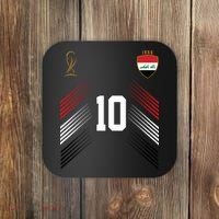 Iraq Flag Iraqi Soccer Jersey Pride Fan Gear Coaster thumb 0