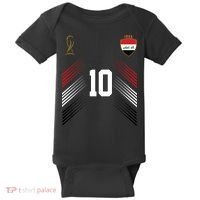Iraq Flag Iraqi Soccer Jersey Pride Fan Gear Baby Bodysuit thumb 0