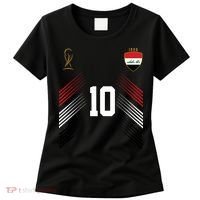 Iraq Flag Iraqi Soccer Jersey Pride Fan Gear Women's T-Shirt thumb 0