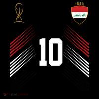 Iraq Flag Iraqi Soccer Jersey Pride Fan Gear Kids Colorblock Raglan Jersey thumb 2