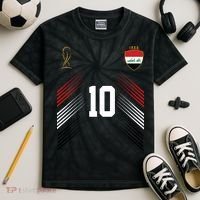 Iraq Flag Iraqi Soccer Jersey Pride Fan Gear Kids Tie-Dye T-Shirt thumb 2