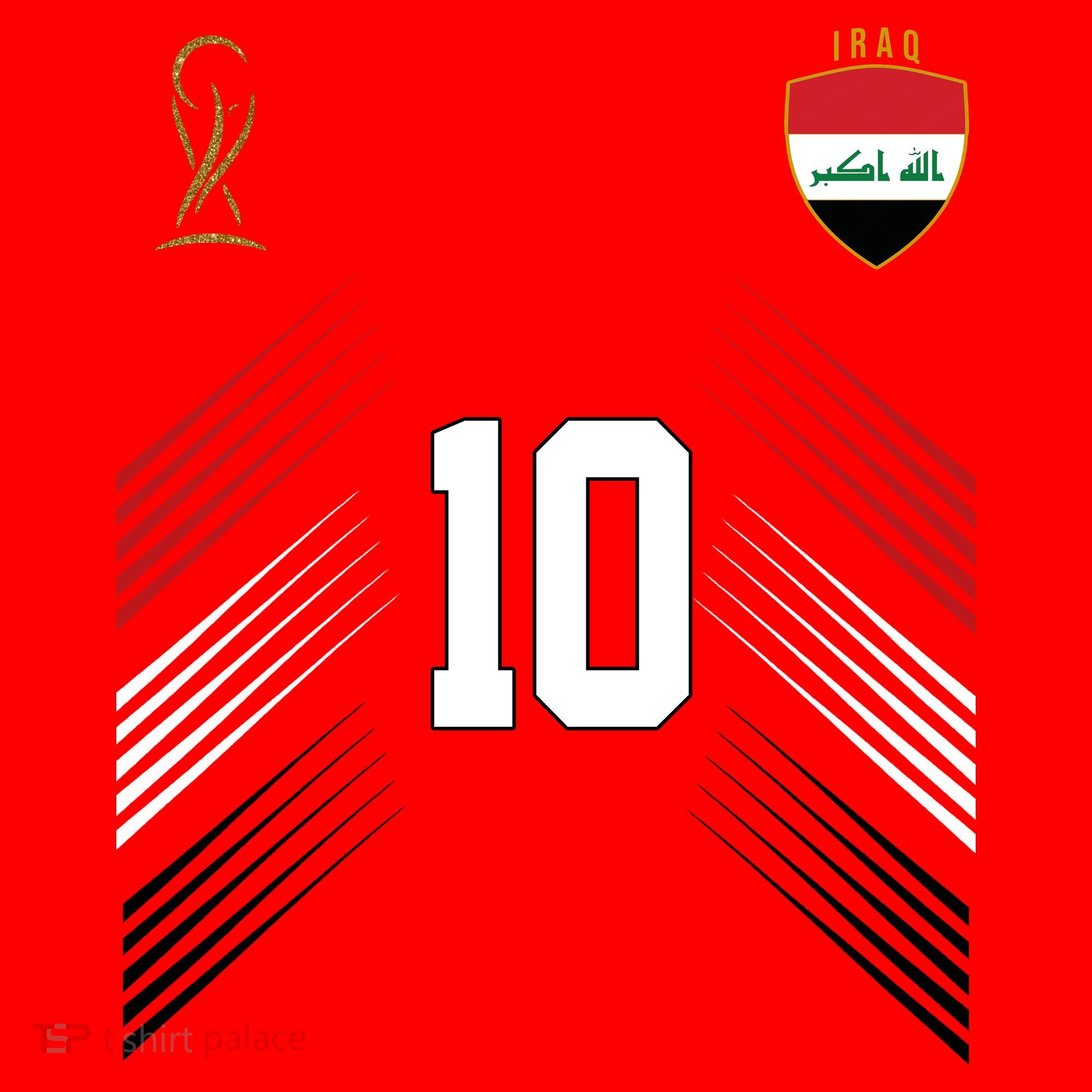 Iraq Flag Iraqi Soccer Jersey Pride Fan Gear Santa Hat