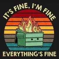 ItS Fine IM Fine EverythingS Fine Dumpster On Fire Women's Hoodie thumb 2