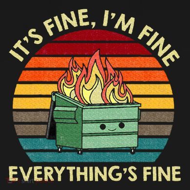 ItS Fine IM Fine EverythingS Fine Dumpster On Fire Sustainable Knit Beanie