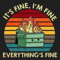 ItS Fine IM Fine EverythingS Fine Dumpster On Fire Hat thumb 2
