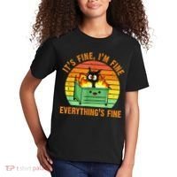 It's Fine I'm Fine Everything Is Fine Retro Dumpster Fire Kids T-Shirt thumb 2