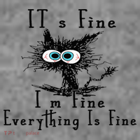 It's Fine I'm Fine Everything Is Fine Funny cat Toddler Hoodie thumb 2