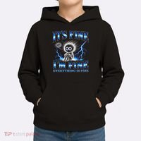 It's Fine I'm Fine Everything Is Fine Kids Hoodie thumb 2
