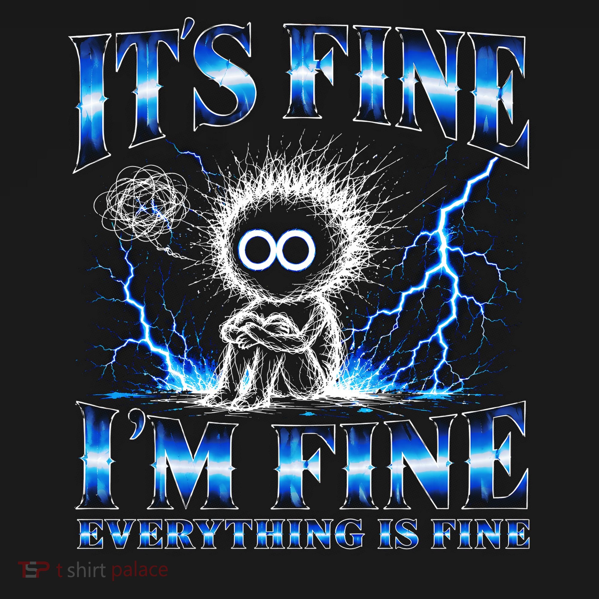 It's Fine I'm Fine Everything Is Fine Kids Hoodie
