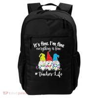 It's Fine I'm Fine Everything Is Fine Christmas Gnomes Teacher Life Backpack thumb 0