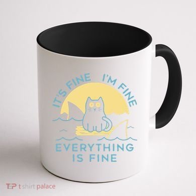 It's Fine I'm Fine Everything Is Fine Coffee Mug back