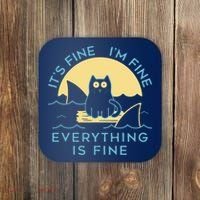 It's Fine I'm Fine Everything Is Fine Coaster thumb 0