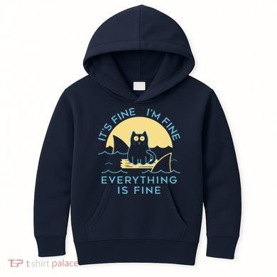 It's Fine I'm Fine Everything Is Fine Kids Hoodie