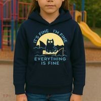 It's Fine I'm Fine Everything Is Fine Kids Hoodie thumb 3