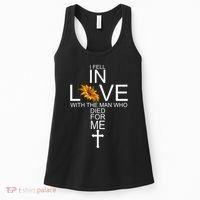 I Fell In Love With The Man Who Died For Me Jesus Women's Tank Top thumb 0