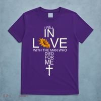 I Fell In Love With The Man Who Died For Me Jesus T-Shirt thumb 5