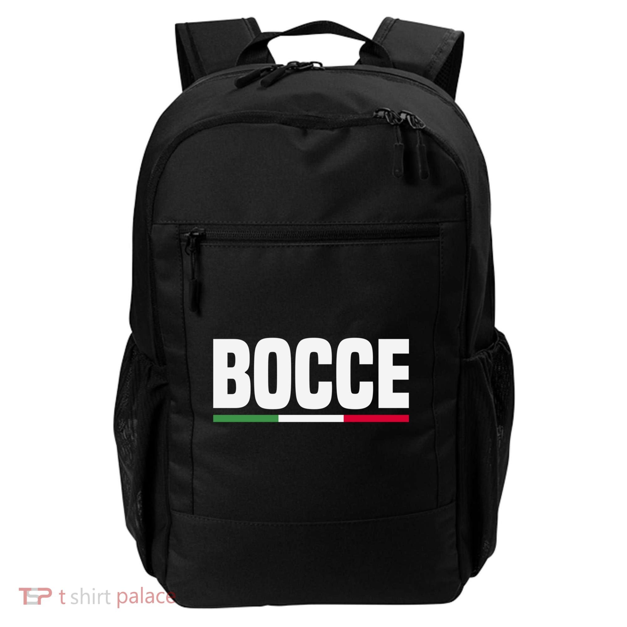 Italy Flag Italian Bocce Ball Player Meaningful Gift Backpack