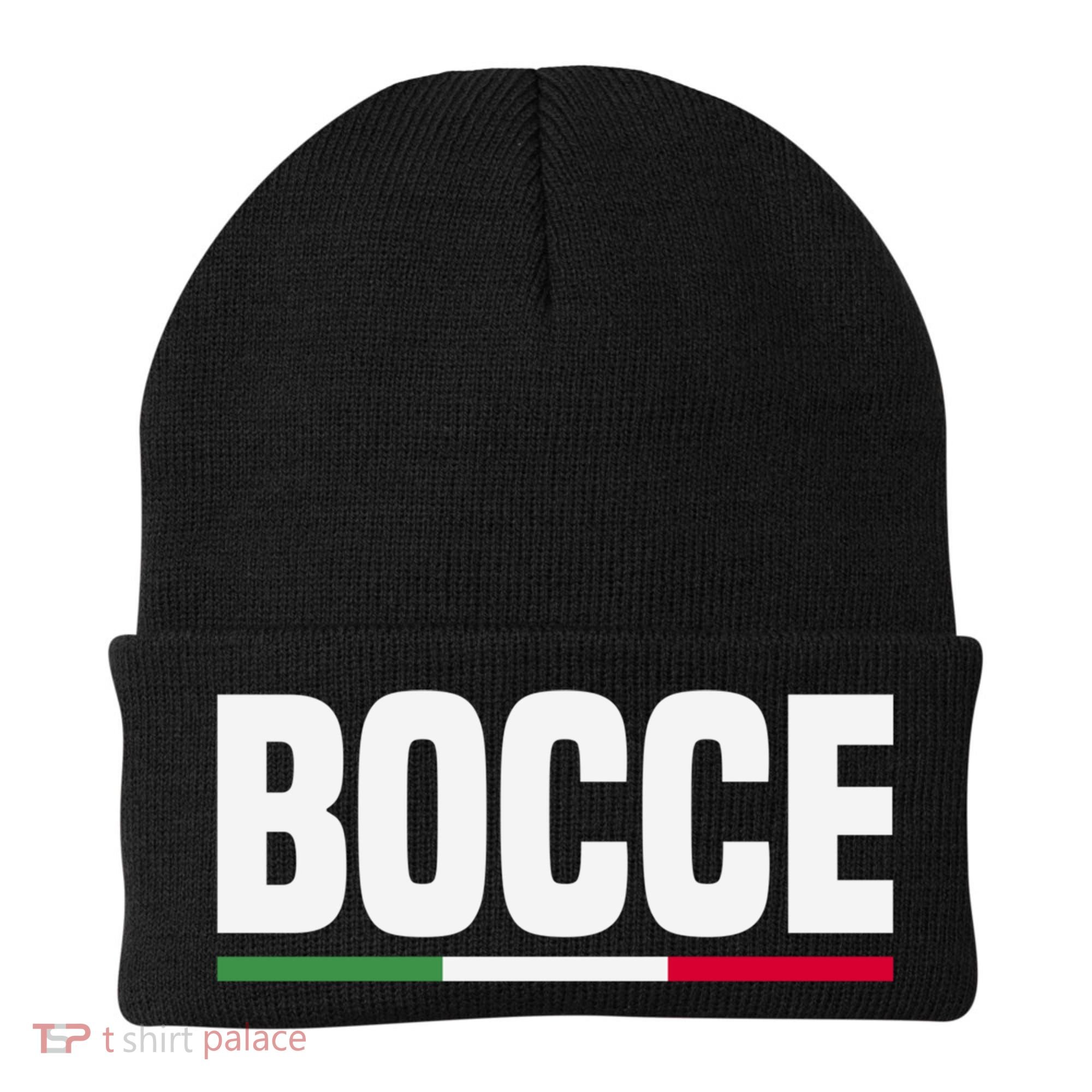 Italy Flag Italian Bocce Ball Player Meaningful Gift Beanie