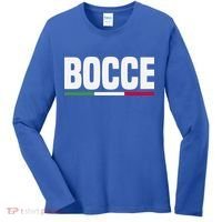Italy Flag Italian Bocce Ball Player Meaningful Gift Women's Long Sleeve Shirt thumb 0