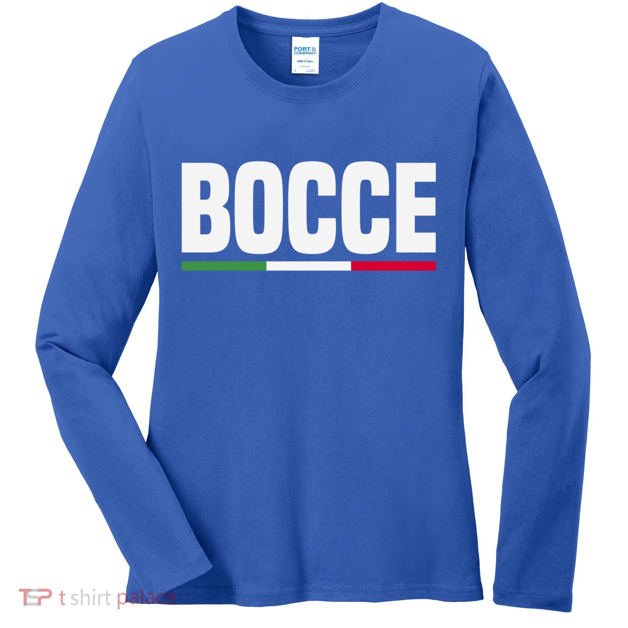 Italy Flag Italian Bocce Ball Player Meaningful Gift Women's Long Sleeve Shirt