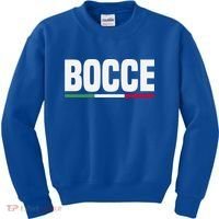 Italy Flag Italian Bocce Ball Player Meaningful Gift Kids Sweatshirt thumb 0