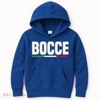 Italy Flag Italian Bocce Ball Player Meaningful Gift Kids Hoodie thumb 0