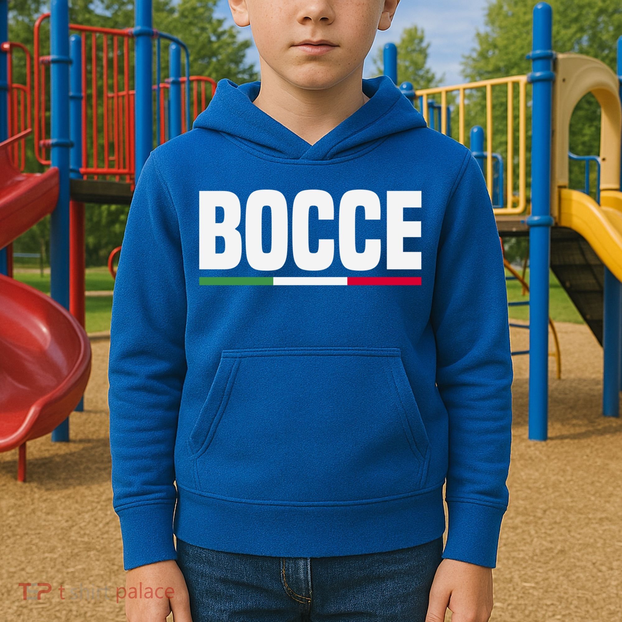Italy Flag Italian Bocce Ball Player Meaningful Gift Kids Hoodie