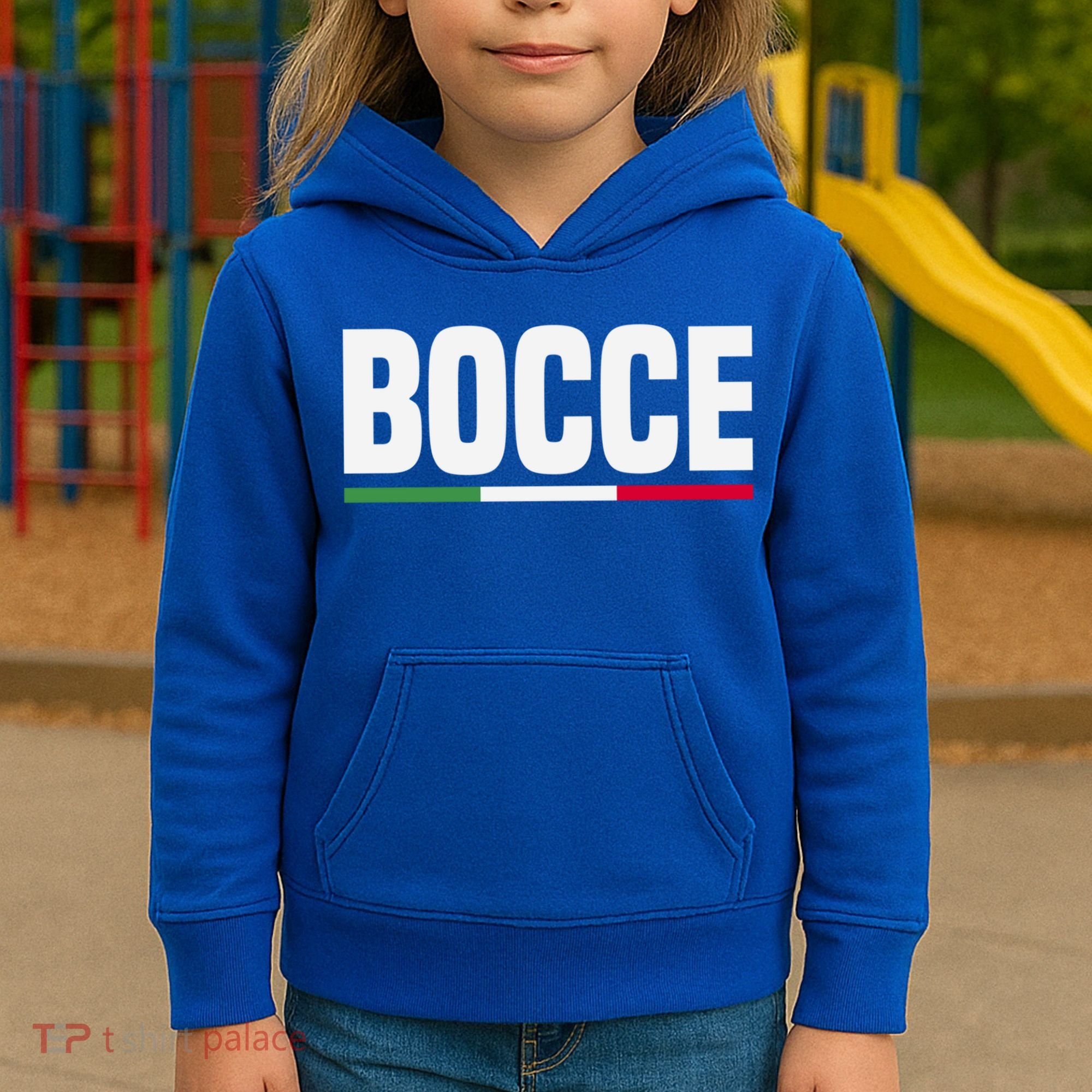 Italy Flag Italian Bocce Ball Player Meaningful Gift Kids Hoodie