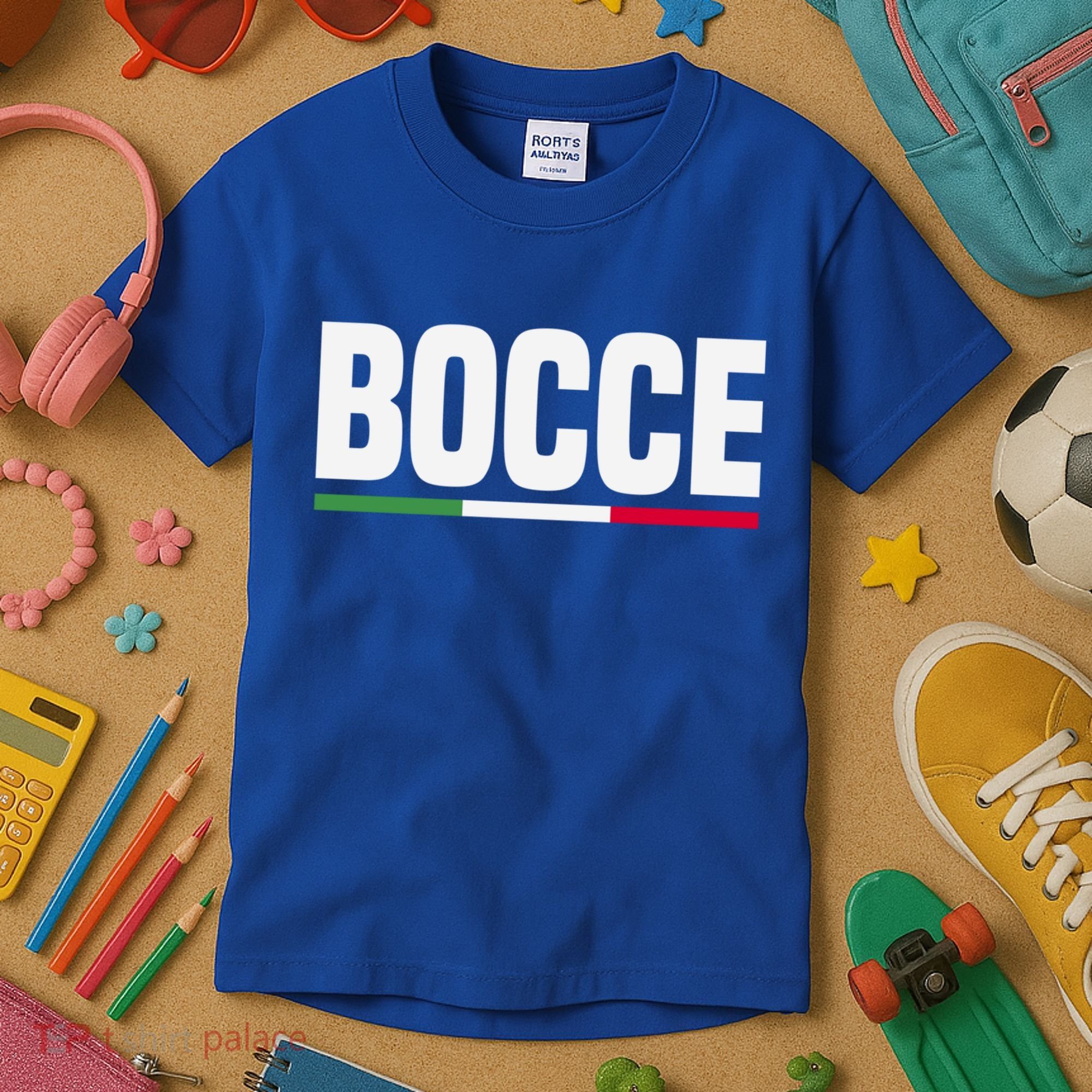 Italy Flag Italian Bocce Ball Player Meaningful Gift Kids T-Shirt