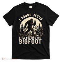I Found Jesus Still Looking Bigfoot Retro Funny Christian T-Shirt thumb 0